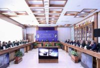 حضور رئیس جمهور در جمع مدیران قرارگاه خاتم‌الانبیاء (ص)