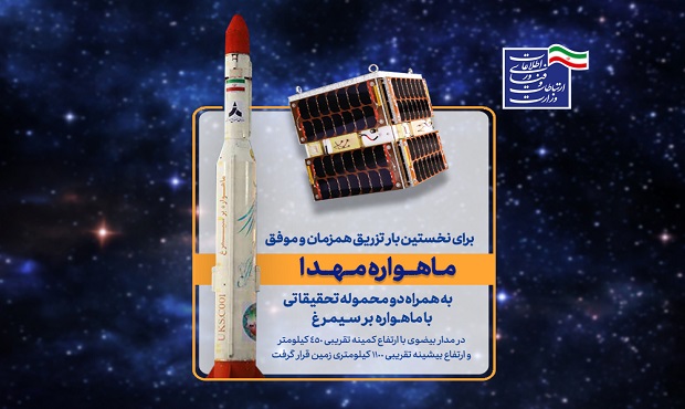 ماهواره مهدا با موفقیت پرتاب و در مدار زمین قرار گرفت