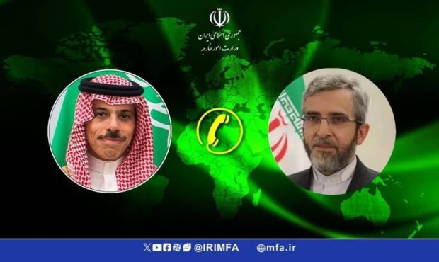 تماس تلفنی علی باقری با فیصل بن فرحان