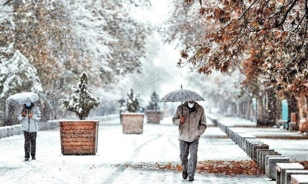 بارش باران و برف در تهران