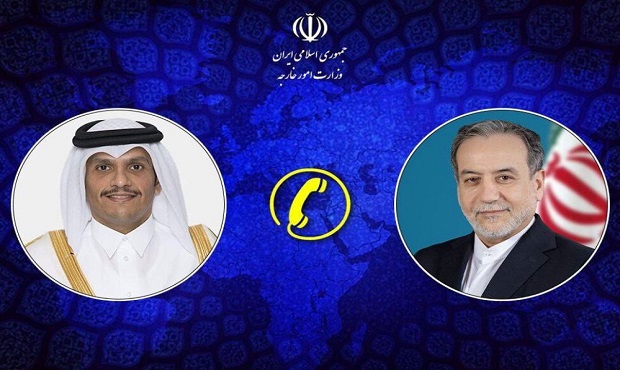 تماس تلفنی وزیر امور خارجه با وزیر امور خارجه قطر