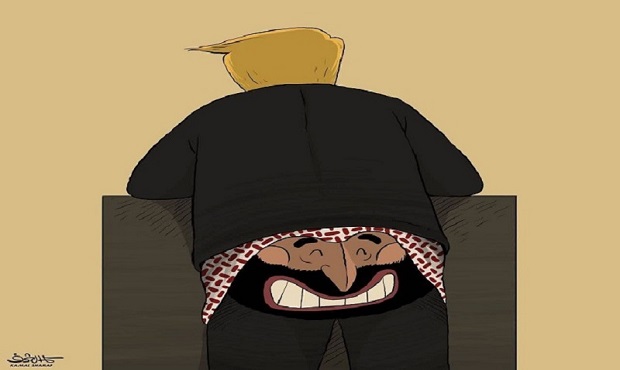 واکنش کمال شرف، کاریکاتوریست یمنی به صحبت اخیر ترامپ درباره بن‌سلمان