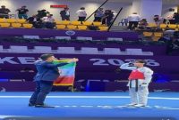 سلام نظامی محمد عرفان خدایی، پسر طلایی تکواندو به احترام پرچم ایران