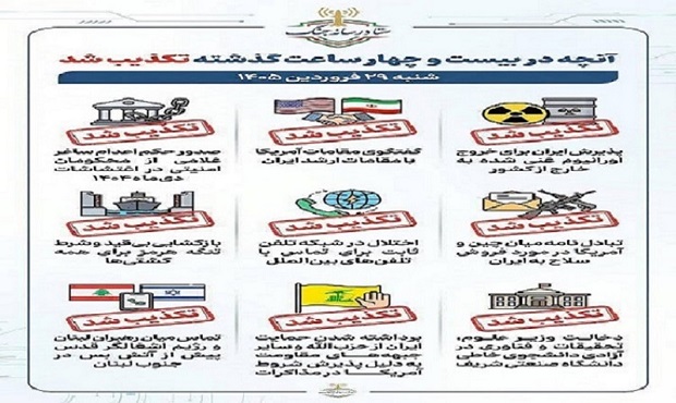آنچه در بیست و چهار ساعت گذشته تکذیب شد