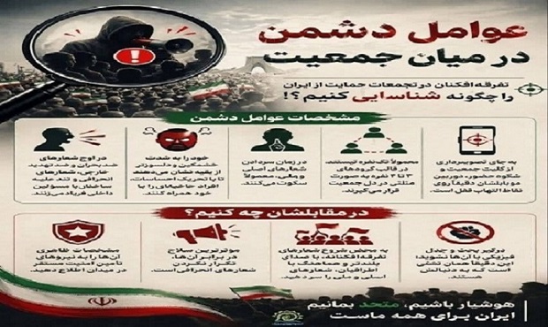 چگونگی شناسایی تفرقه افکنان در تجمعات چگونگی شناسایی تفرقه افکنان در تجمعات