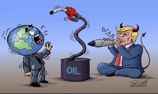 کاریکاتور افزایش قیمت نفت