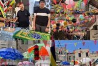 جشن میلاد پیامبر در فلسطین و یمن: شادی کودکان غزه در چادرها