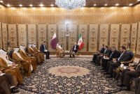 دیدار وزیر خارجه قطر با رئیس مجلس ایران