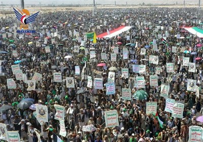 راهپیمایی بزرگ مردم صعده یمن برای حمایت از نیروهای مسلح