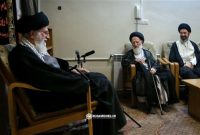 قابی نادر از دیدار رهبر شهید و آیت‌الله شبیری زنجانی+عکس