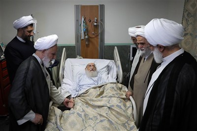 عیادت نمایندگان رهبر انقلاب از آیت‌الله نوری همدانی